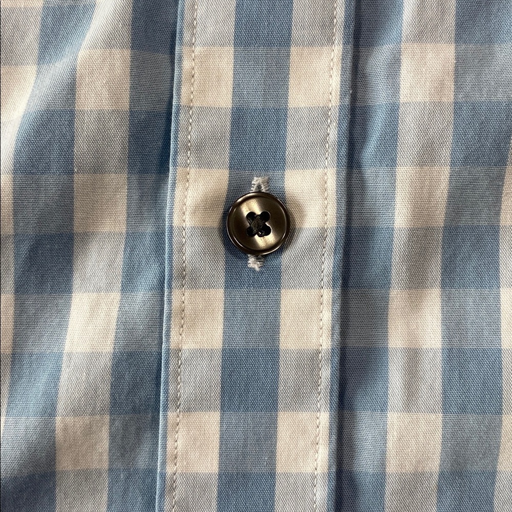 Gap Original Fit Non-Iron Blue Gingham Button Down Shirt Small - Picture 3 of 9